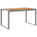 Masă de Grădină Gri 140 x 80 x 75 cm Lemn Solid de Acacia - WALTI WALTI