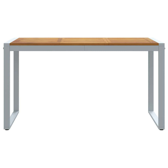 Masă de Grădină Gri 140 x 80 x 75 cm Lemn Solid de Acacia - WALTI WALTI