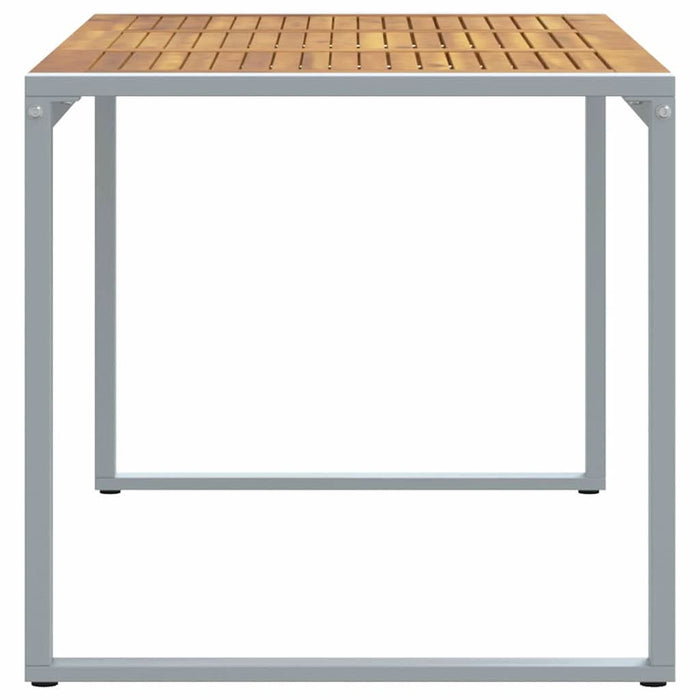 Masă de Grădină Gri 140 x 80 x 75 cm Lemn Solid de Acacia - WALTI WALTI