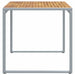 Masă de Grădină Gri 140 x 80 x 75 cm Lemn Solid de Acacia - WALTI WALTI