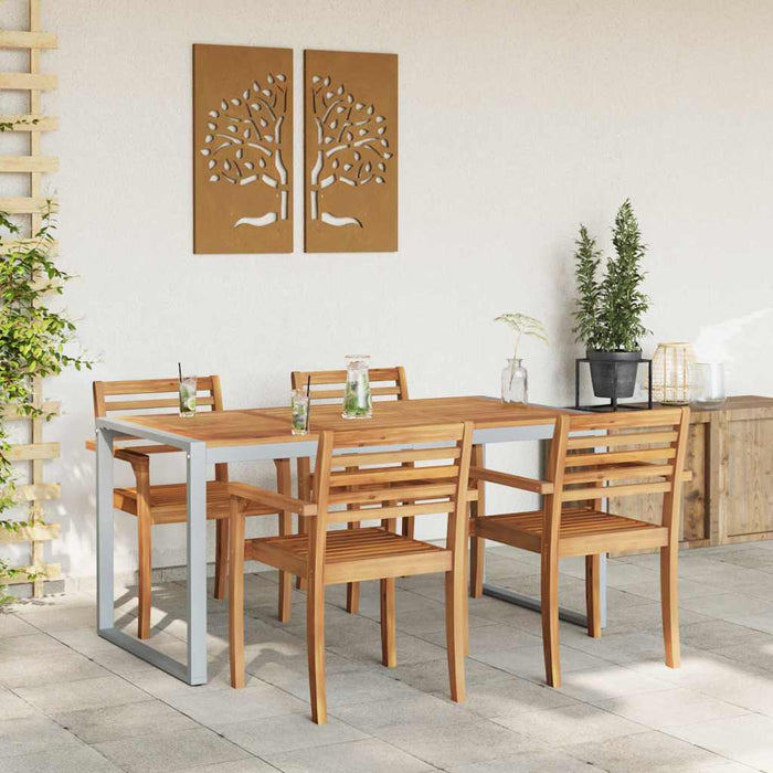 Masă de grădină pentru dining Gri 160 x 80 x 75 cm - WALTI WALTI