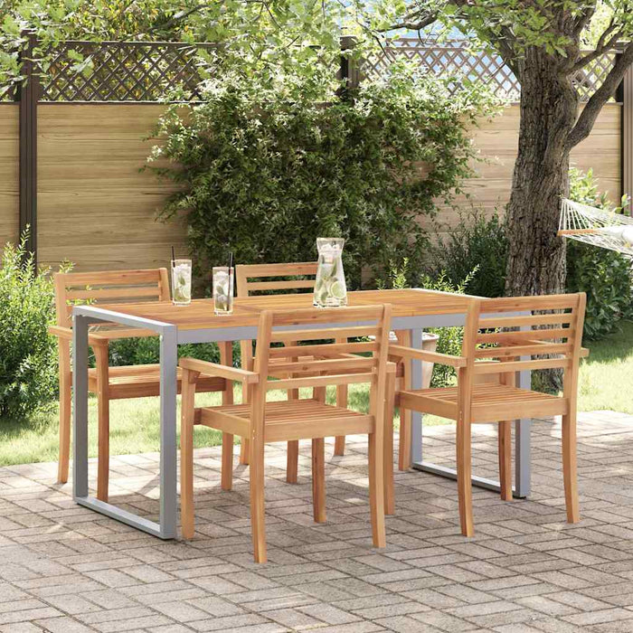 Masă de grădină pentru dining Gri 160 x 80 x 75 cm - WALTI WALTI