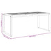 Masă de Grădină Gri 180 x 90 x 75 cm Lemn Solid de Acacia - WALTI WALTI