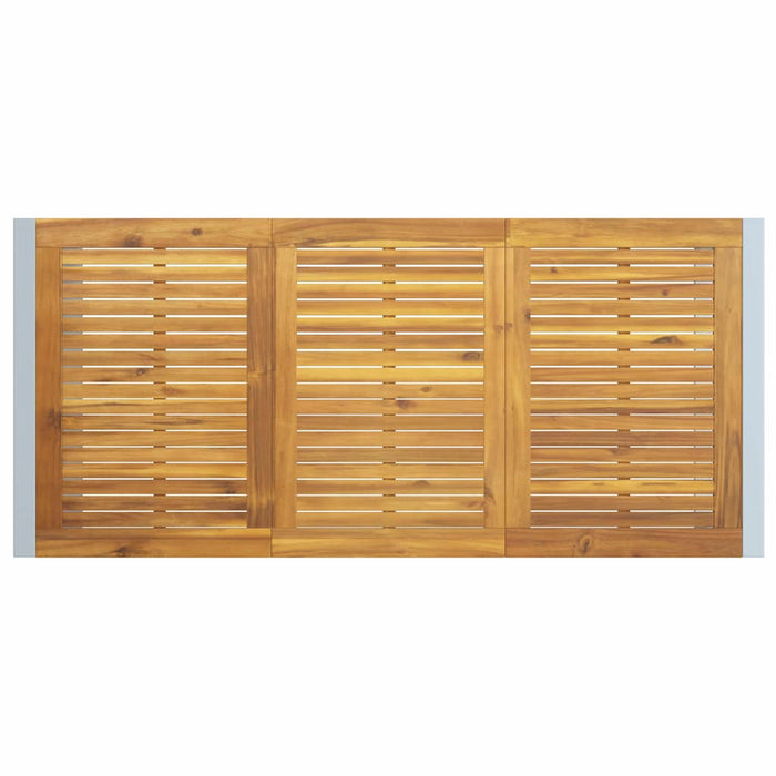 Masă de Grădină Gri 180 x 90 x 75 cm Lemn Solid de Acacia - WALTI WALTI