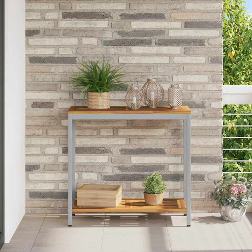 Masă de exterior cu depozitare Natural și Gri 80 x 35 x 75 cm - WALTI WALTI