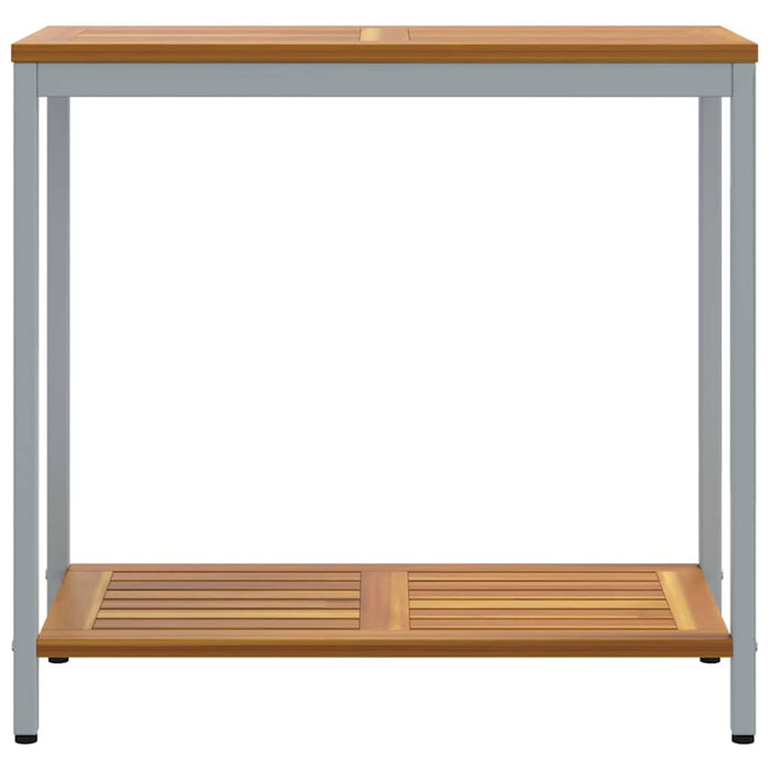 Masă de exterior cu depozitare Natural și Gri 80 x 35 x 75 cm - WALTI WALTI