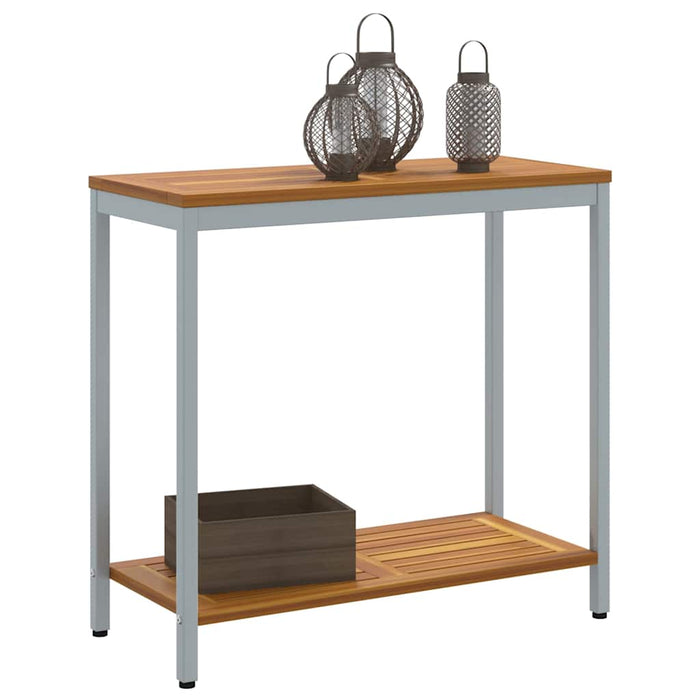 Masă de exterior cu depozitare Natural și Gri 80 x 35 x 75 cm - WALTI WALTI