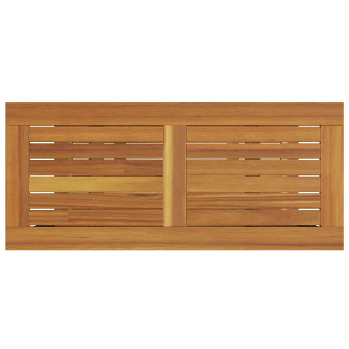Masă de exterior cu depozitare Natural și Gri 80 x 35 x 75 cm - WALTI WALTI