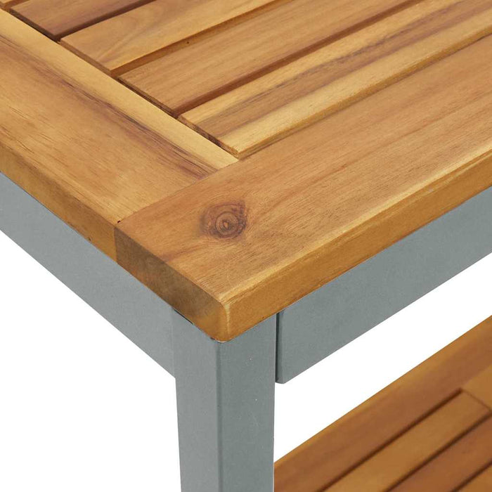Masă de exterior cu depozitare Natural și Gri 110 x 35 x 75 cm WALTI