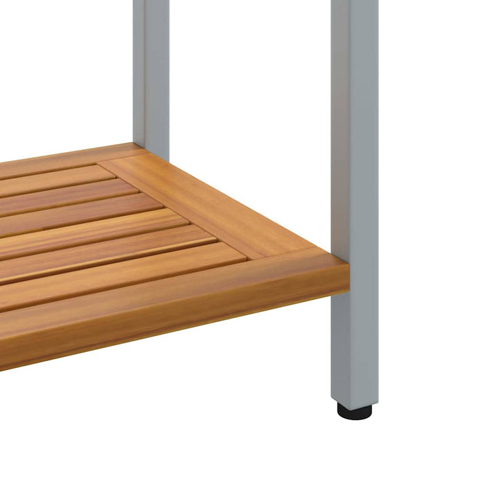 Masă de exterior cu depozitare Natural și Gri 110 x 35 x 75 cm WALTI