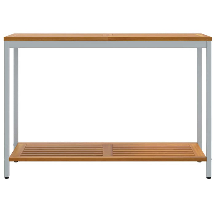 Masă de exterior cu depozitare Natural și Gri 110 x 35 x 75 cm WALTI