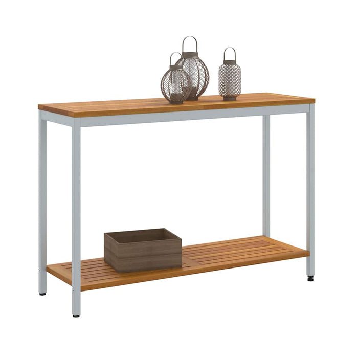 Masă de exterior cu depozitare Natural și Gri 110 x 35 x 75 cm WALTI