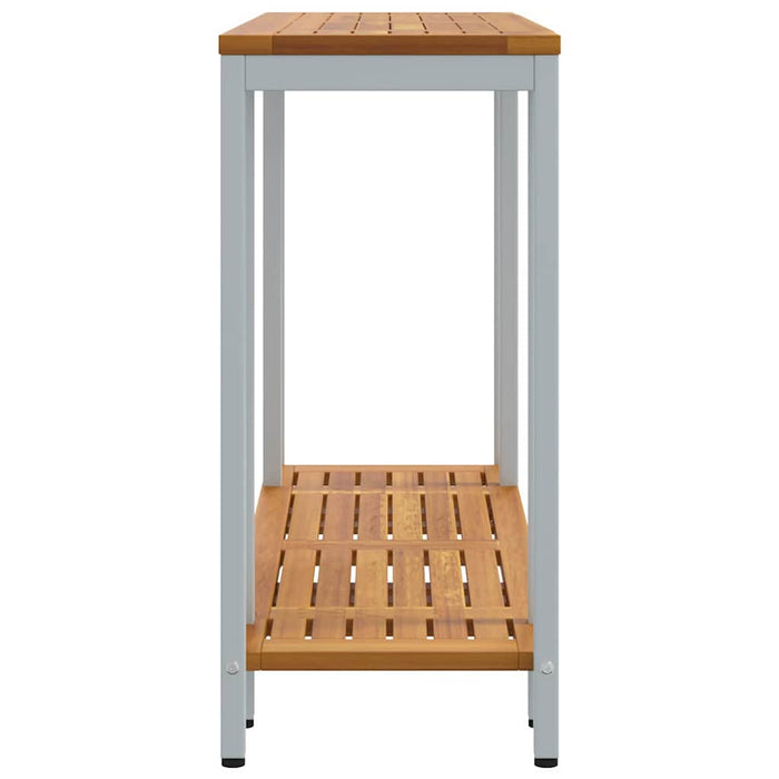 Masă de exterior cu depozitare Natural și Gri 110 x 35 x 75 cm WALTI