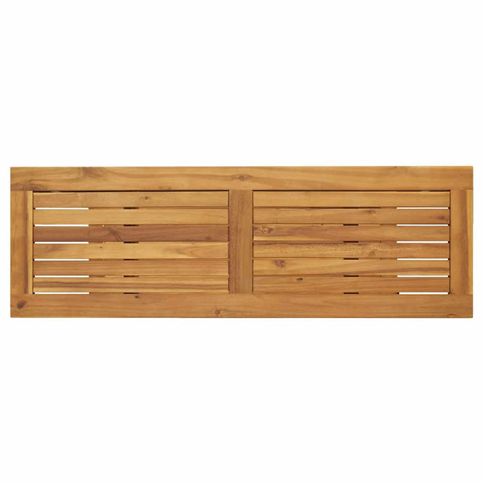 Masă de exterior cu depozitare Natural și Gri 110 x 35 x 75 cm WALTI
