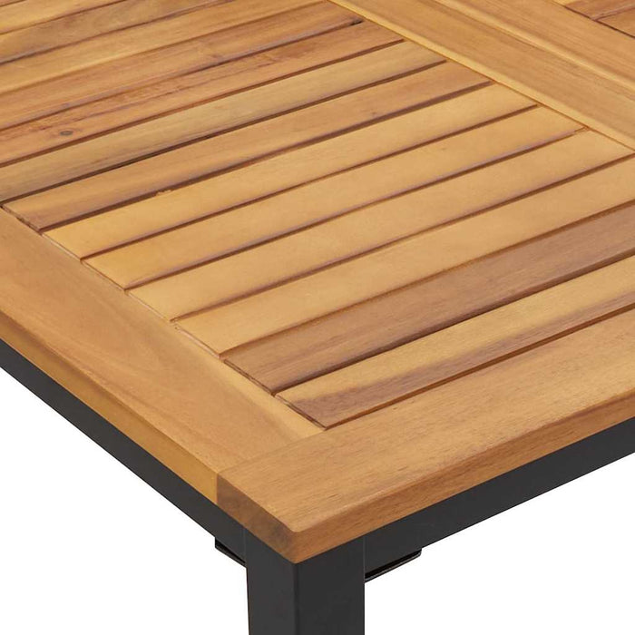Masă de exterior Natural și Negru 150 x 90 x 75 cm WALTI