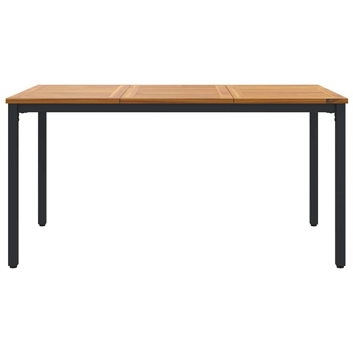 Masă de exterior Natural și Negru 150 x 90 x 75 cm WALTI