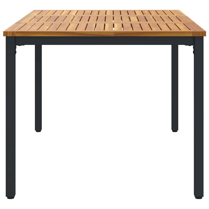 Masă de exterior Natural și Negru 150 x 90 x 75 cm WALTI