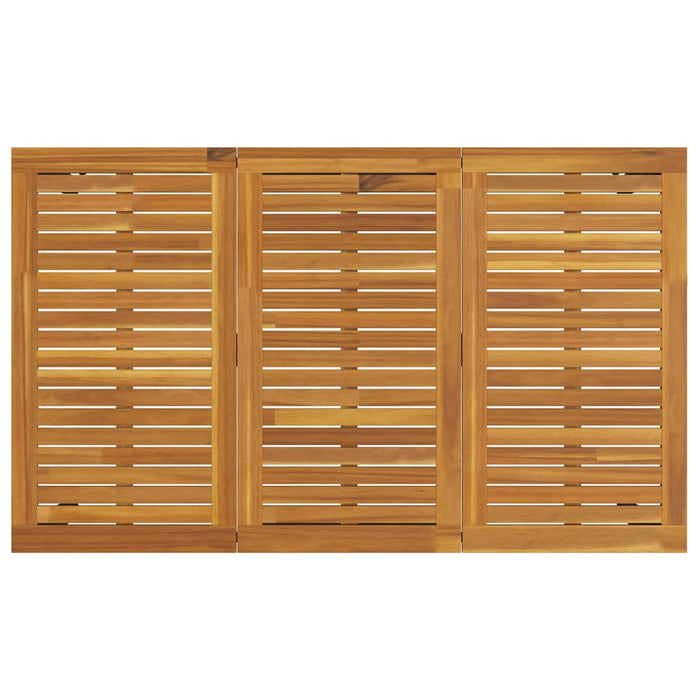 Masă de exterior Natural și Negru 150 x 90 x 75 cm WALTI