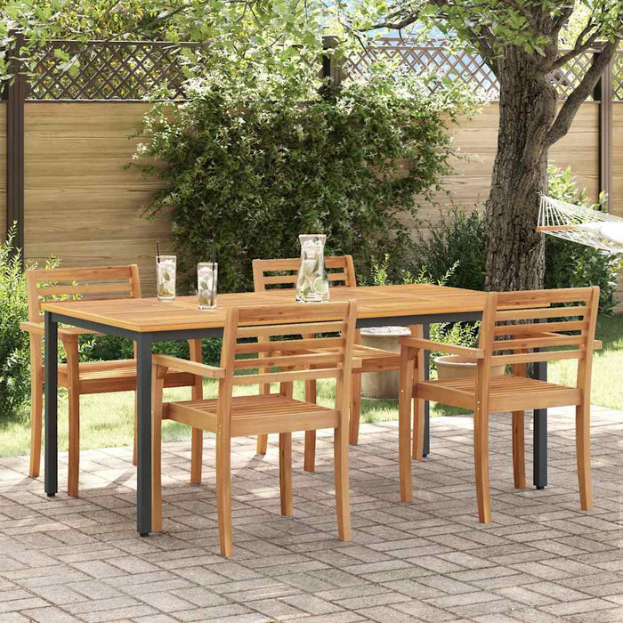 Mese de exterior Natural și negru 180 x 90 x 75 cm - WALTI WALTI