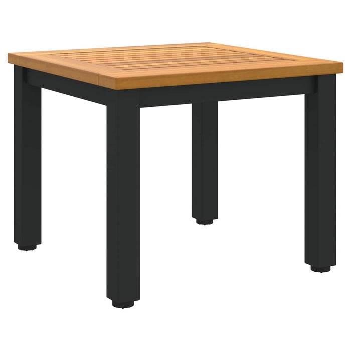 Masă de exterior Natural și Negru 45 x 45 x 38 cm WALTI