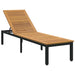Șezlong Negru 200 x 55 x 35 cm Lemn Solid de Acacia - WALTI WALTI