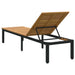 Șezlong Negru 200 x 55 x 35 cm Lemn Solid de Acacia - WALTI WALTI