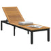 Șezlong Negru 200 x 55 x 35 cm Lemn Solid de Acacia - WALTI WALTI