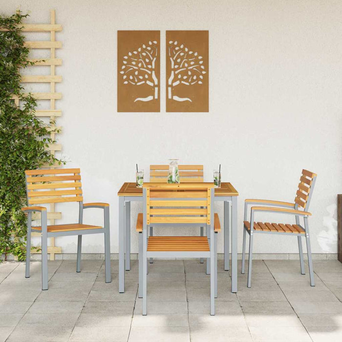 Scaun pentru Grădină 4 pcs Maro 56 x 57 x 87cm - WALTI WALTI
