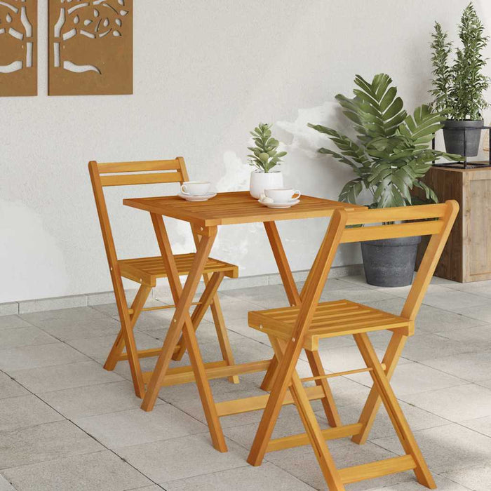 Masă de Grădină natural 60 x 60 x 72 cm Lemn Solid de Acacia - WALTI WALTI
