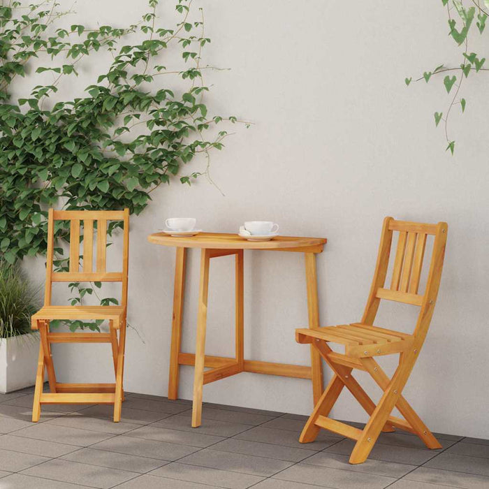 Scaun pentru Grădină 2 pcs Ulei Natural 40 x 42 x 85 cm - WALTI WALTI
