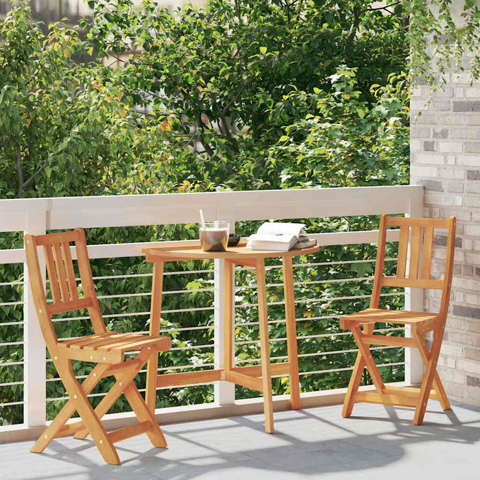 Scaun pentru Grădină 2 pcs Ulei Natural 40 x 42 x 85 cm - WALTI WALTI