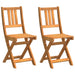 Scaun pentru Grădină 2 pcs Ulei Natural 40 x 42 x 85 cm - WALTI WALTI