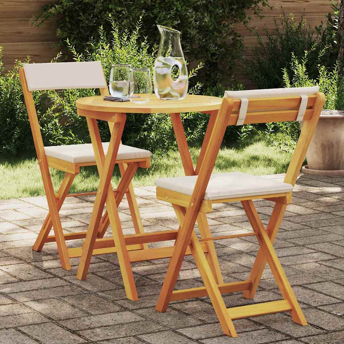 Set de masă pentru grădină cu pernă 3 pcs Ulei Natural - WALTI WALTI
