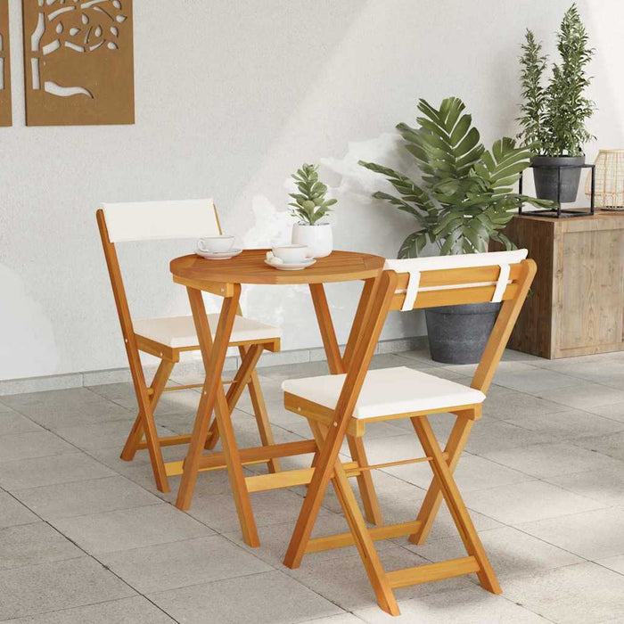 Set de masă pentru grădină cu pernă 3 pcs Ulei Natural - WALTI WALTI