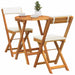 Set de masă pentru grădină cu pernă 3 pcs Ulei Natural - WALTI WALTI
