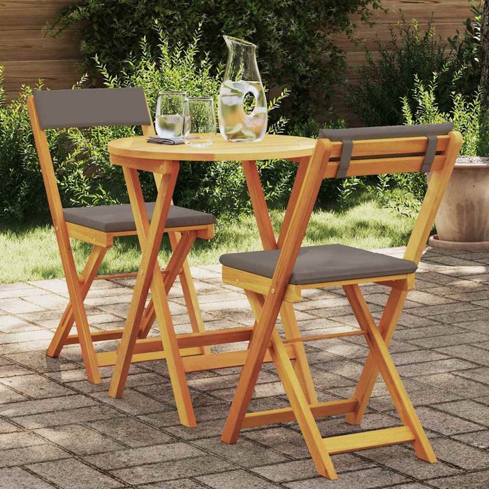 Set de masă pentru grădină cu pernă 3 pcs Ulei Natural - WALTI WALTI