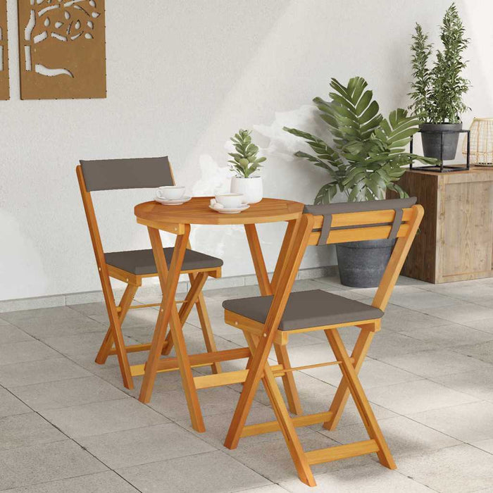Set de masă pentru grădină cu pernă 3 pcs Ulei Natural - WALTI WALTI