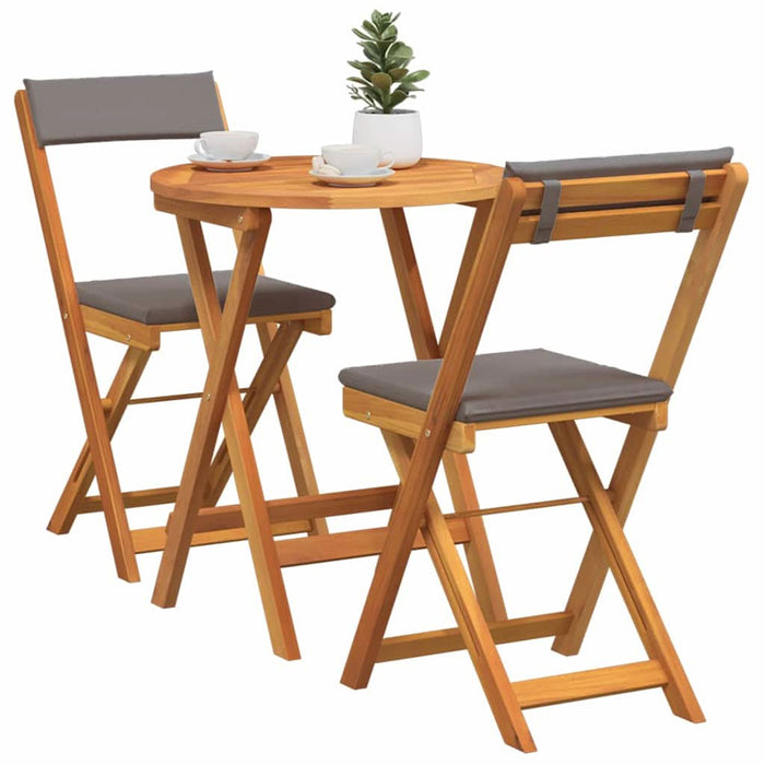 Set de masă pentru grădină cu pernă 3 pcs Ulei Natural - WALTI WALTI