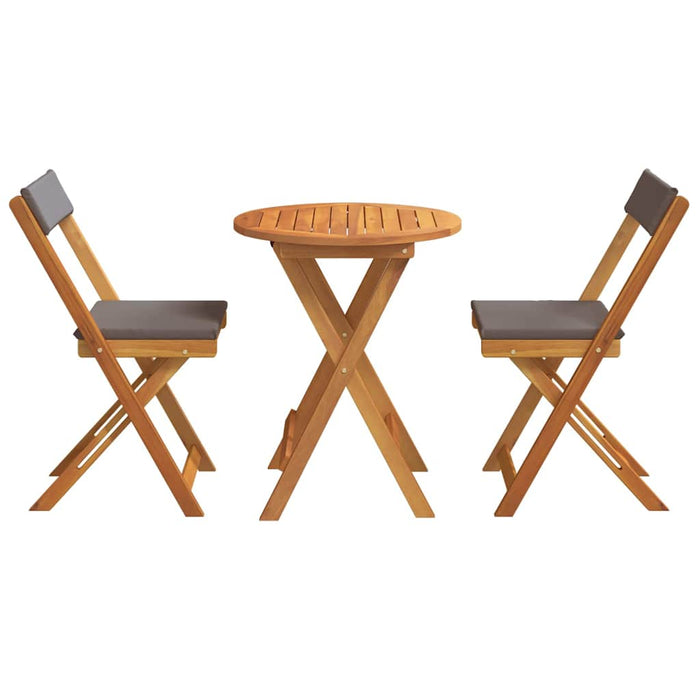 Set de masă pentru grădină cu pernă 3 pcs Ulei Natural - WALTI WALTI