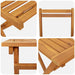 Set bistro 5 pcs Ulei Natural Lemn Solid de Acacia - WALTI WALTI