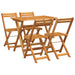 Set bistro 5 pcs Ulei Natural Lemn Solid de Acacia - WALTI WALTI