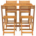 Set bistro 5 pcs Ulei Natural Lemn Solid de Acacia - WALTI WALTI