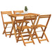 Set bistro 5 pcs Ulei Natural Lemn Solid de Acacia - WALTI WALTI