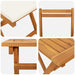 Set bistro cu pernă 5 pcs Ulei Natural Lemn Solid de Acacia - WALTI WALTI