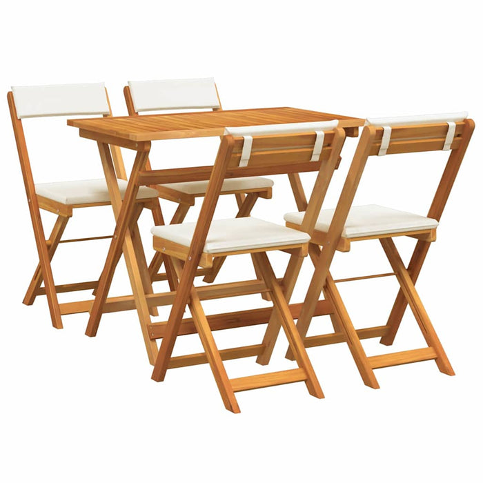 Set bistro cu pernă 5 pcs Ulei Natural Lemn Solid de Acacia - WALTI WALTI