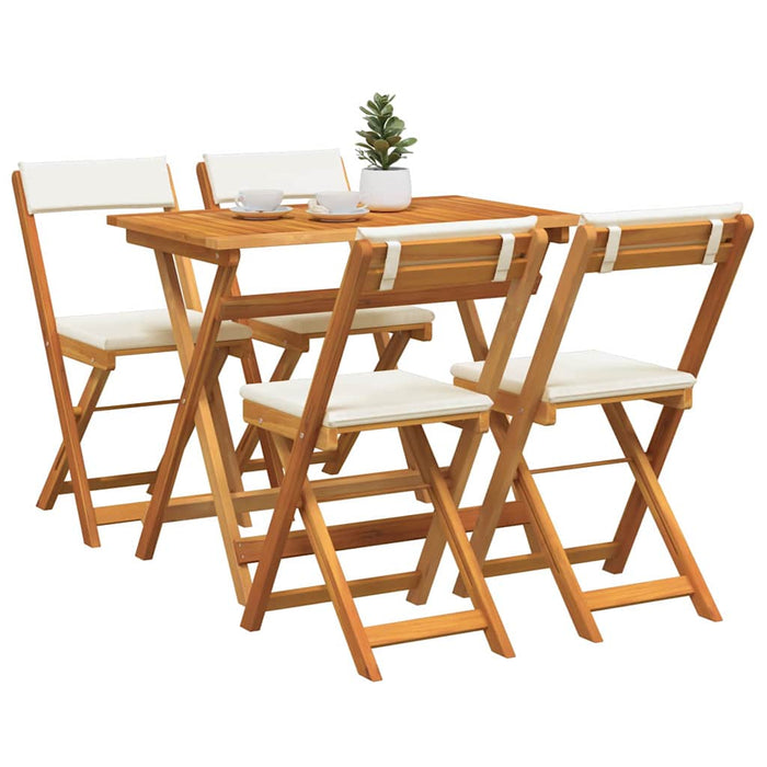 Set bistro cu pernă 5 pcs Ulei Natural Lemn Solid de Acacia - WALTI WALTI
