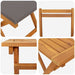 Set bistro cu pernă 5 pcs Ulei Natural Lemn Solid de Acacia - WALTI WALTI