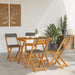 Set bistro cu pernă 5 pcs Ulei Natural Lemn Solid de Acacia - WALTI WALTI