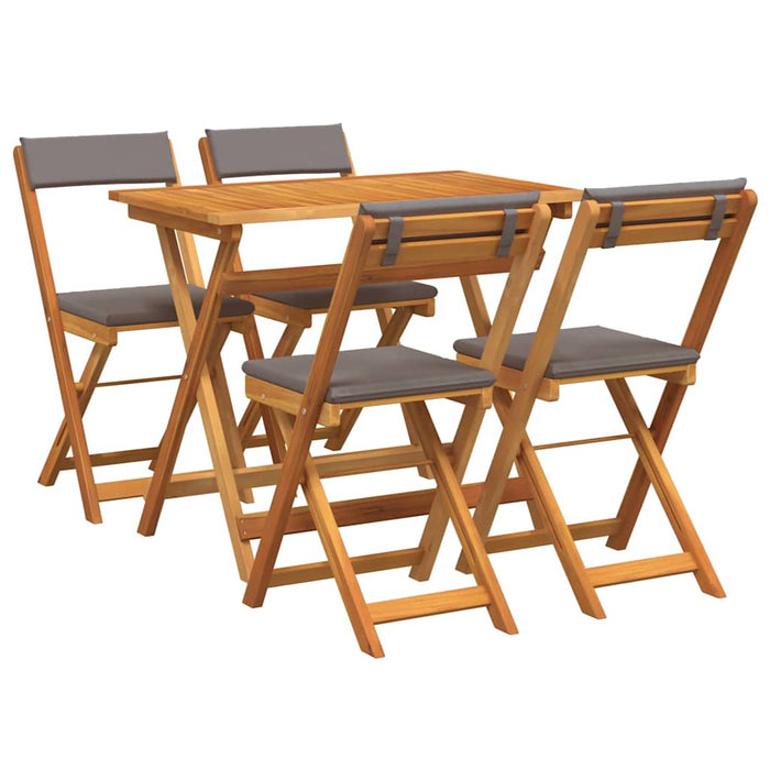 Set bistro cu pernă 5 pcs Ulei Natural Lemn Solid de Acacia - WALTI WALTI