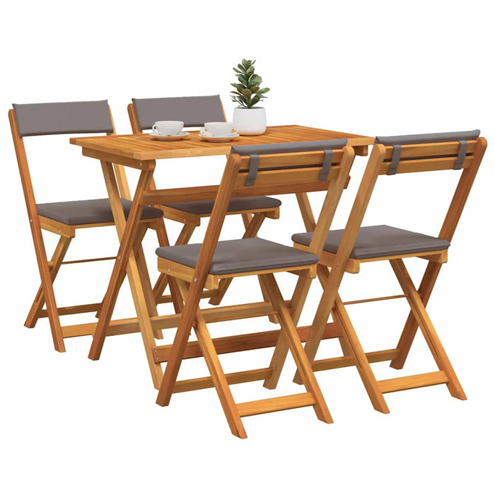 Set bistro cu pernă 5 pcs Ulei Natural Lemn Solid de Acacia - WALTI WALTI